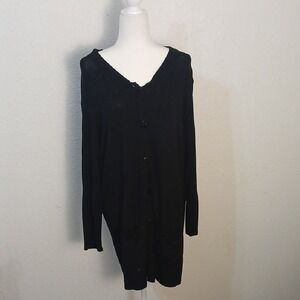 Boutique Europa Black Long Sleeve Scoop Neck Long Sleeve Dress